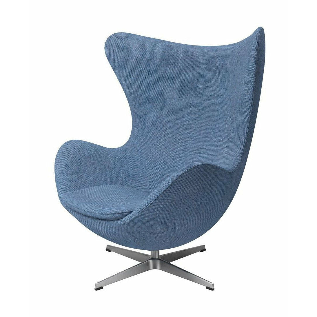 Fritz Hansen De eierlounge stoel stof, blauw