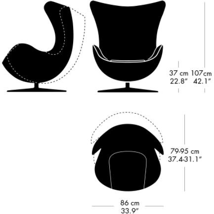 Fritz Hansen eggstolstoffet, gullgult