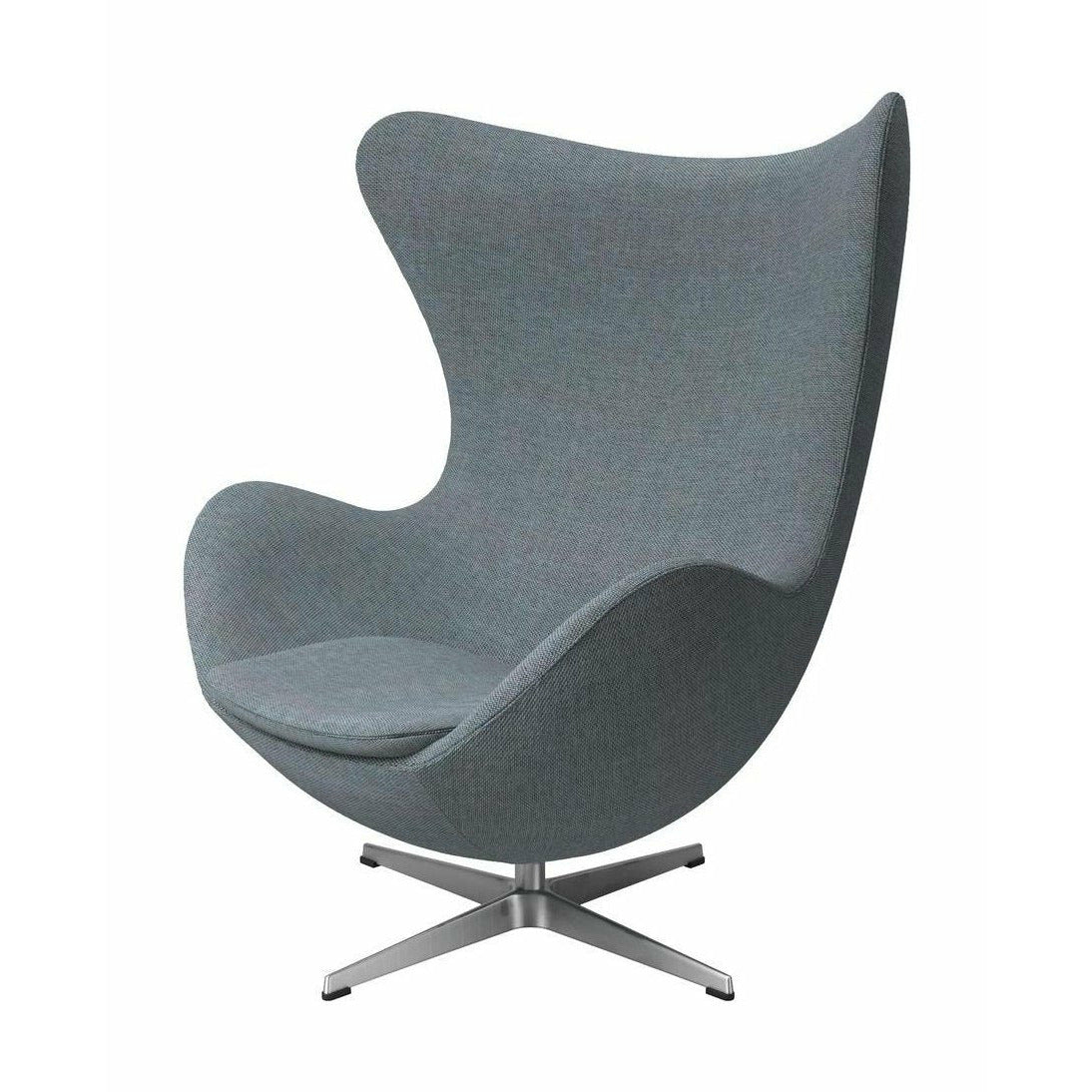 Fritz Hansen De eierlounge stoel stof, lichtblauw