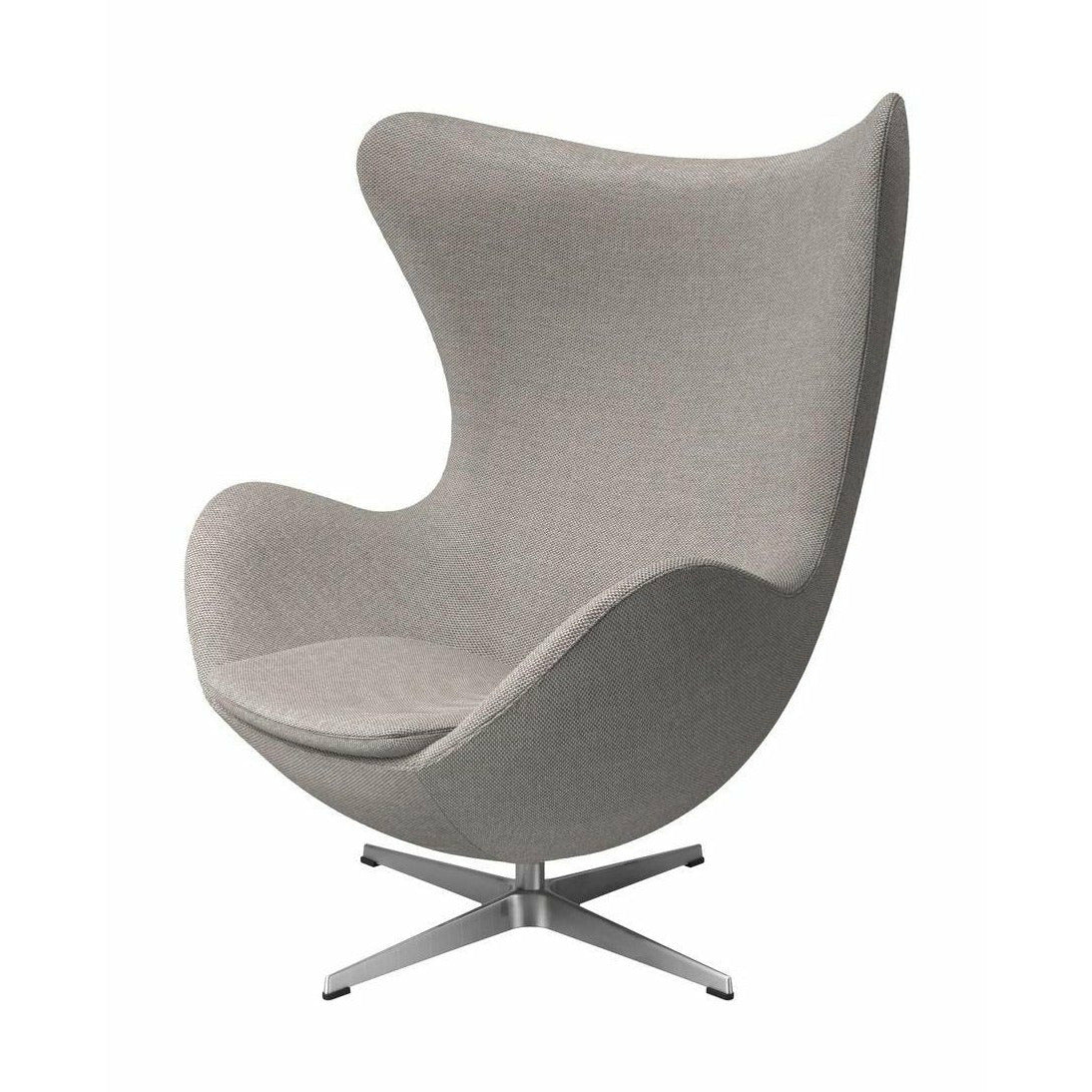 Fritz Hansen Le tissu de chaise de salon à œufs, en bois gris / blanc