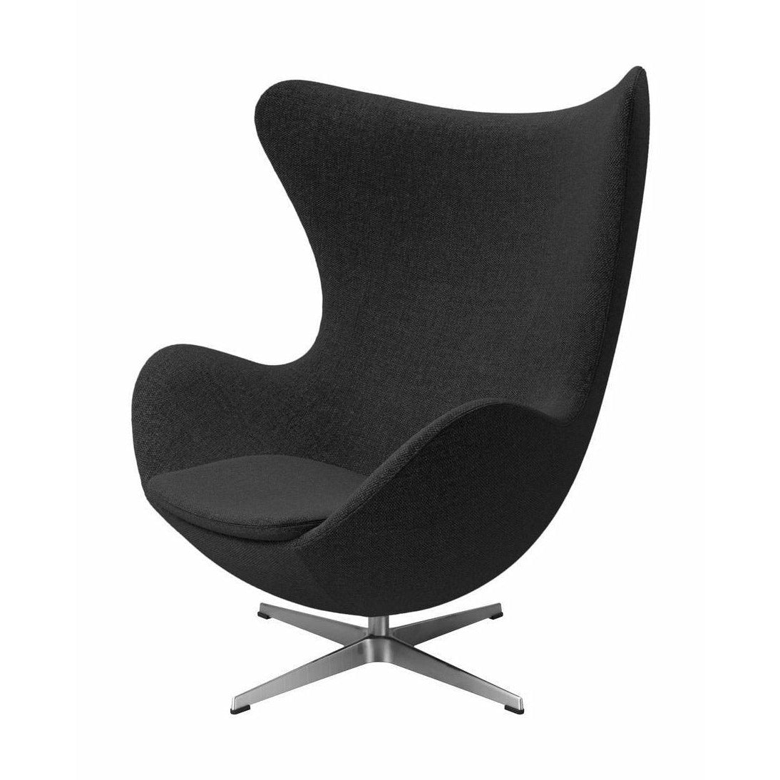 Fritz Hansen De eierlounge stoel stof, zwart