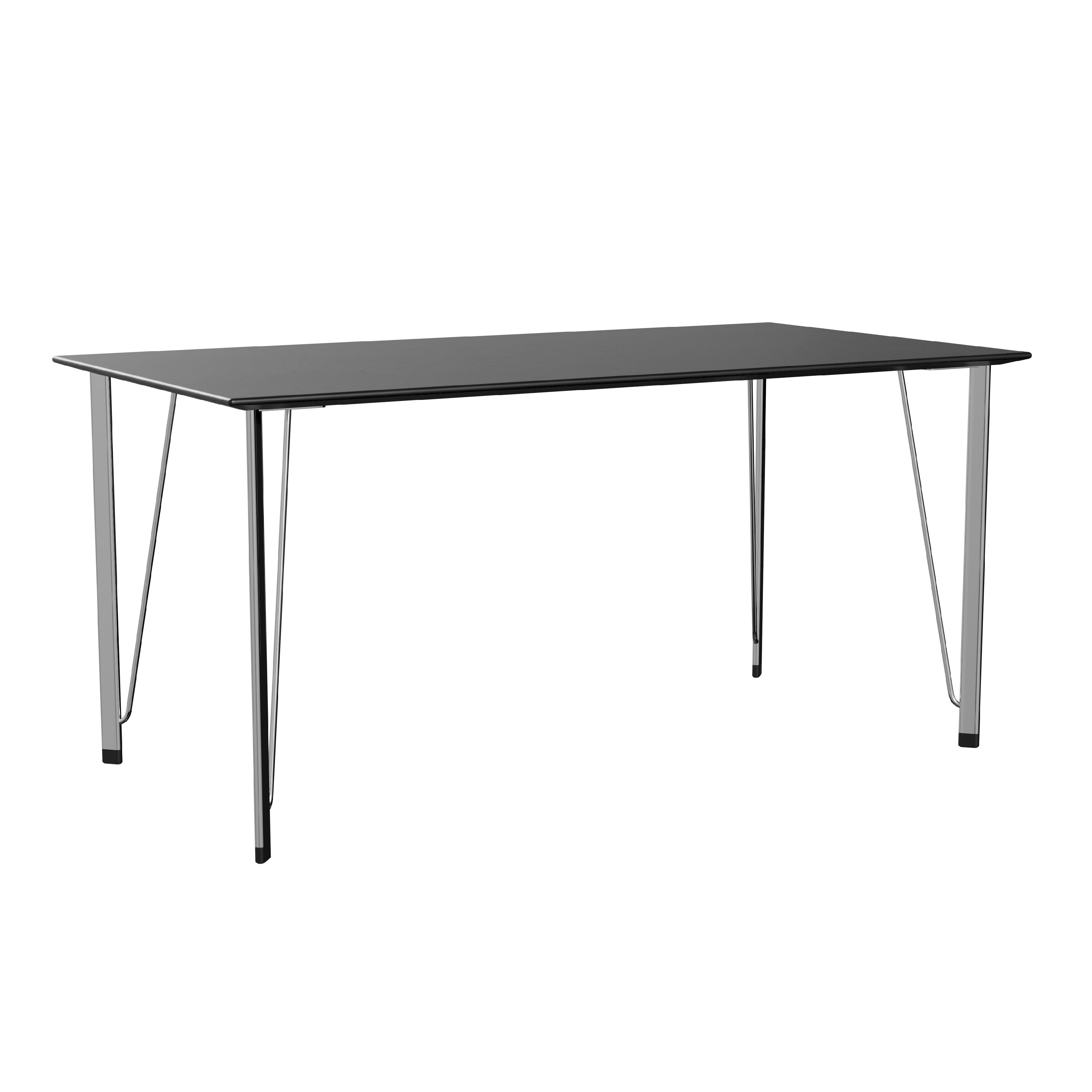 Fritz Hansen FH3605 -bureau, chroom/zwart gekleurde as