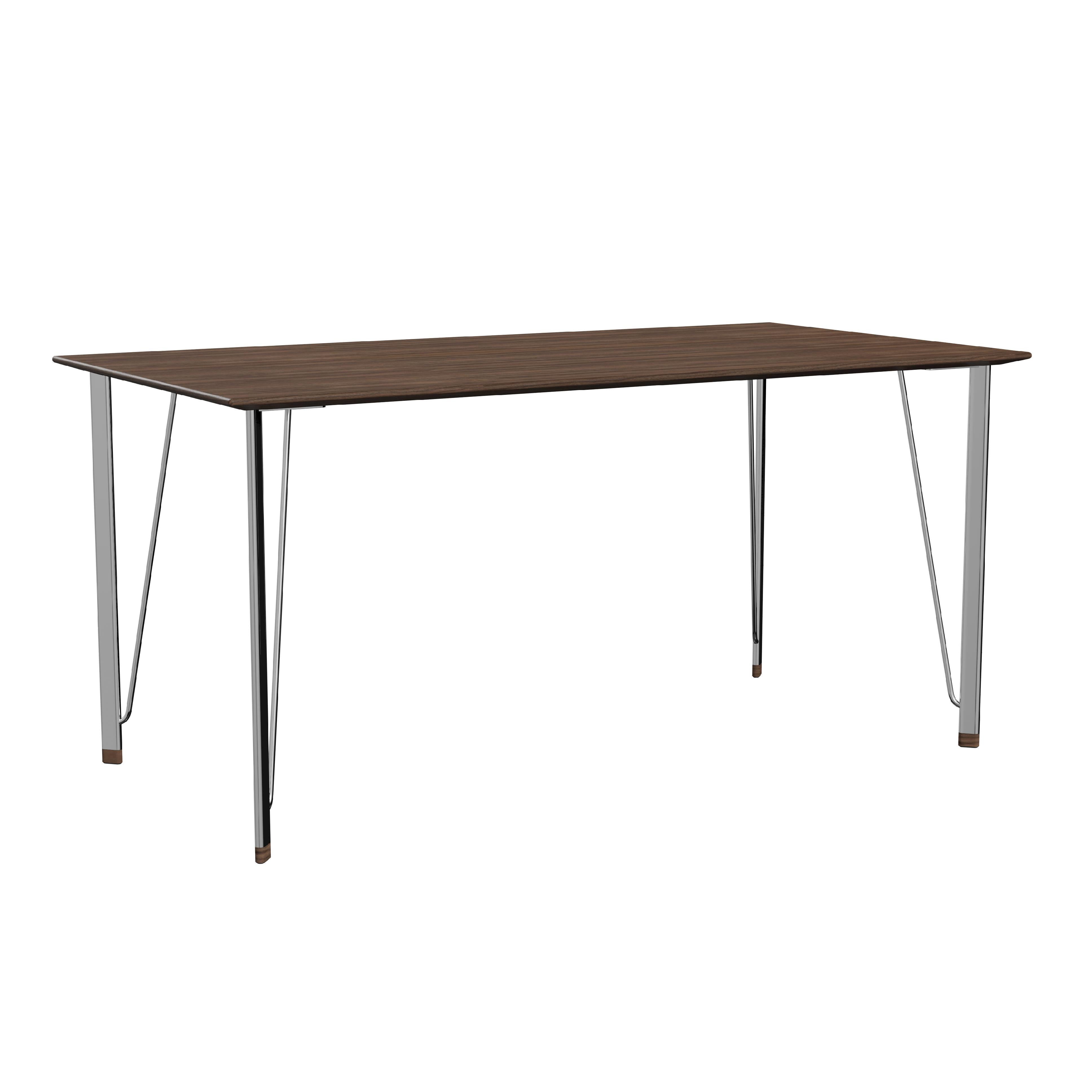 Fritz Hansen Fh3605 Schreibtisch, Chrom/Walnuss lackiert