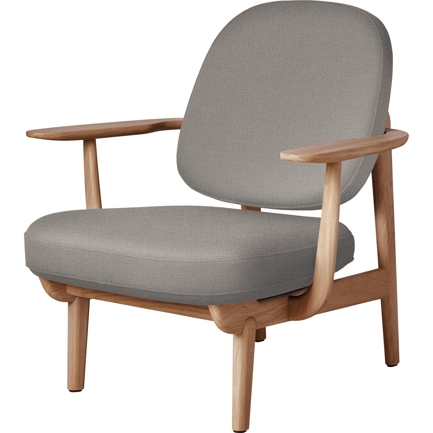 Fritz Hansen JH97 Fred Lounge stoel geoliede eiken, geel