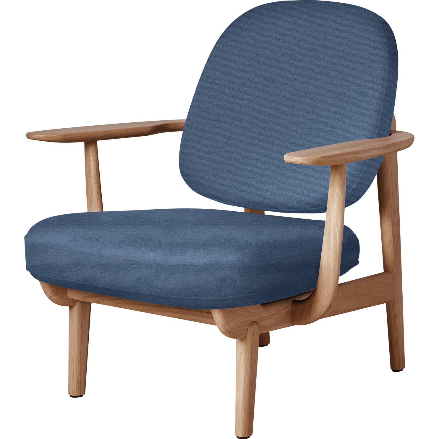 Fritz Hansen JH97 Fred Lounge Chair Oiled Oak, rød