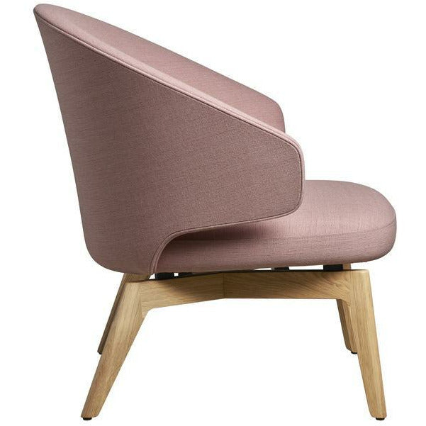 Fritz Hansen Låt Lounge Chair, Oak/Chistianshavn Orange Red
