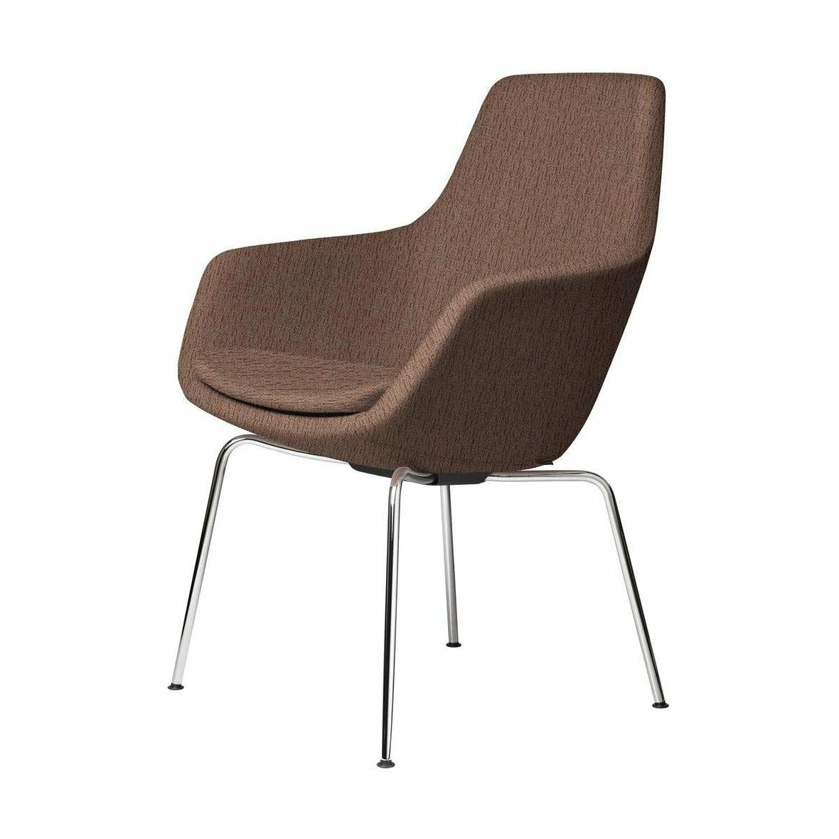 Fritz Hansen Little Giraffe lenestol krom base stoff ChristianShavn, beige/oransje