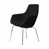 Fritz Hansen Petite girafe fauteuil chromé tissu christianshavn, Uni noir