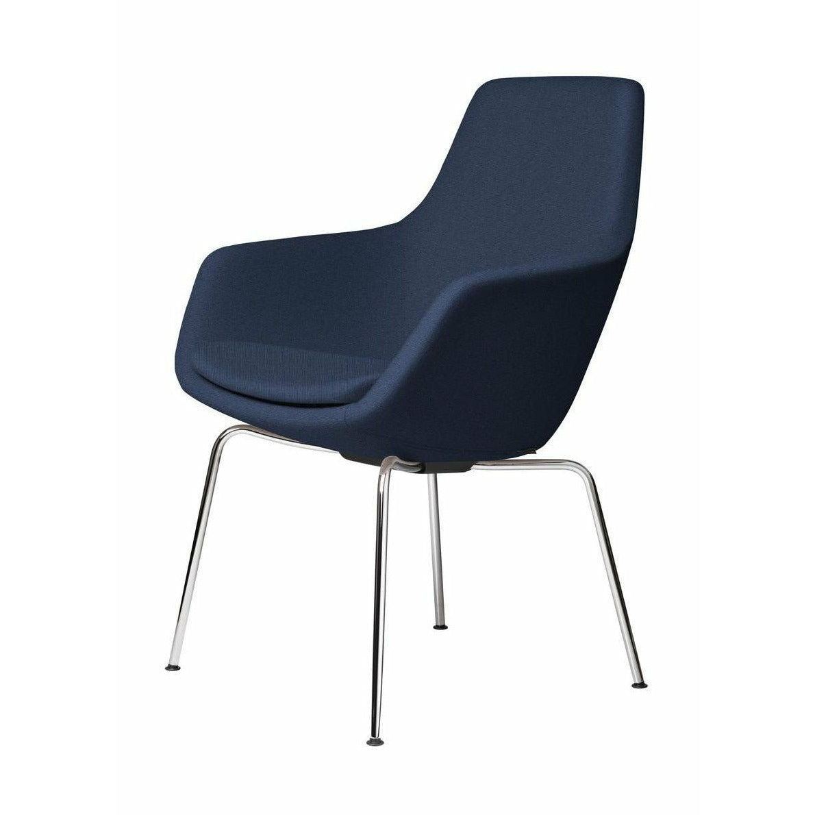 Fritz Hansen Petite girafe fauteuil chromé tissu christianshavn, Uni bleu