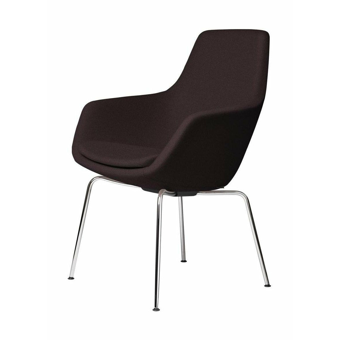 Fritz Hansen Petite girafe fauteuil chromé tissu christianshavn, Uni rouge foncé