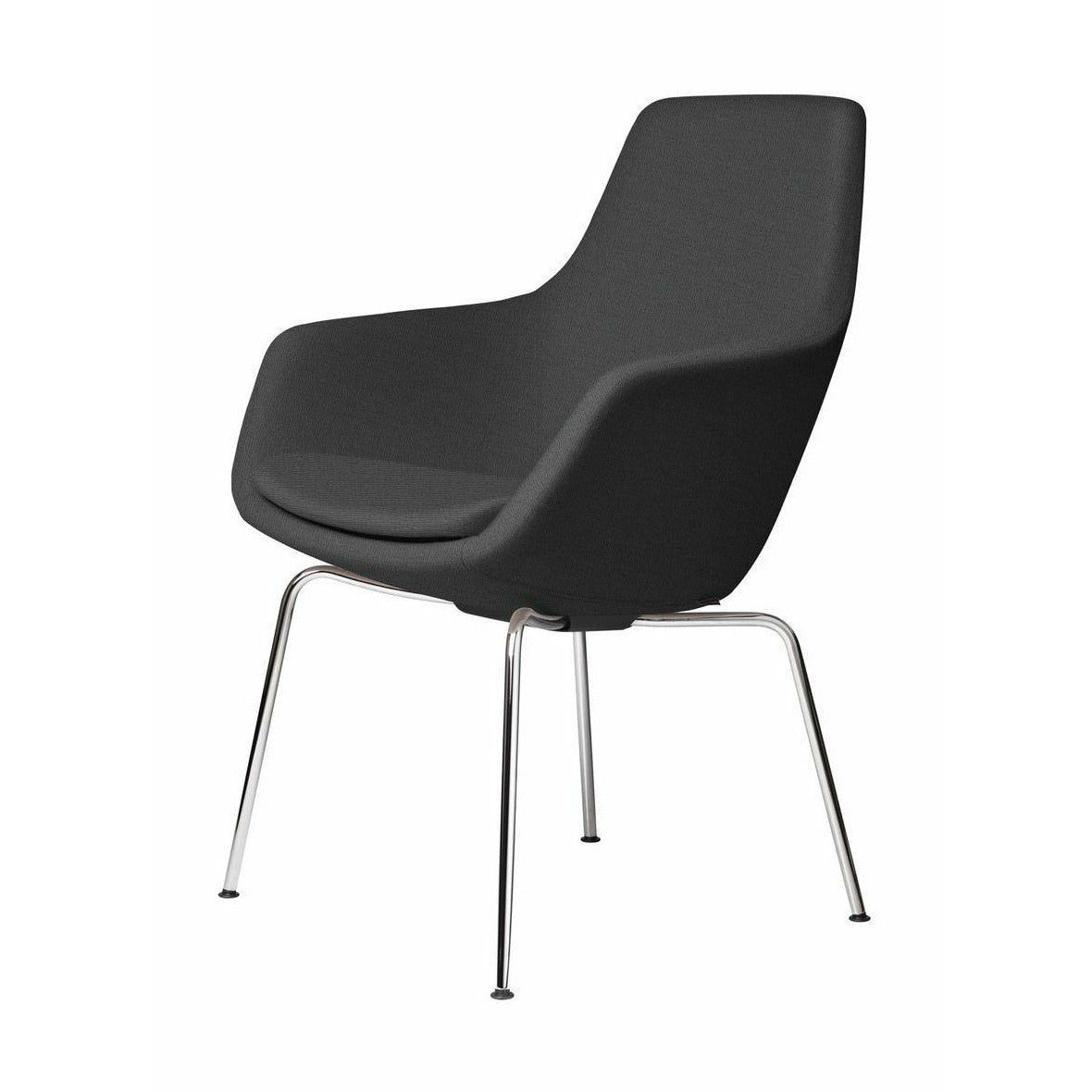 Fritz Hansen Petite girafe fauteuil chromé tissu christianshavn, gris uni