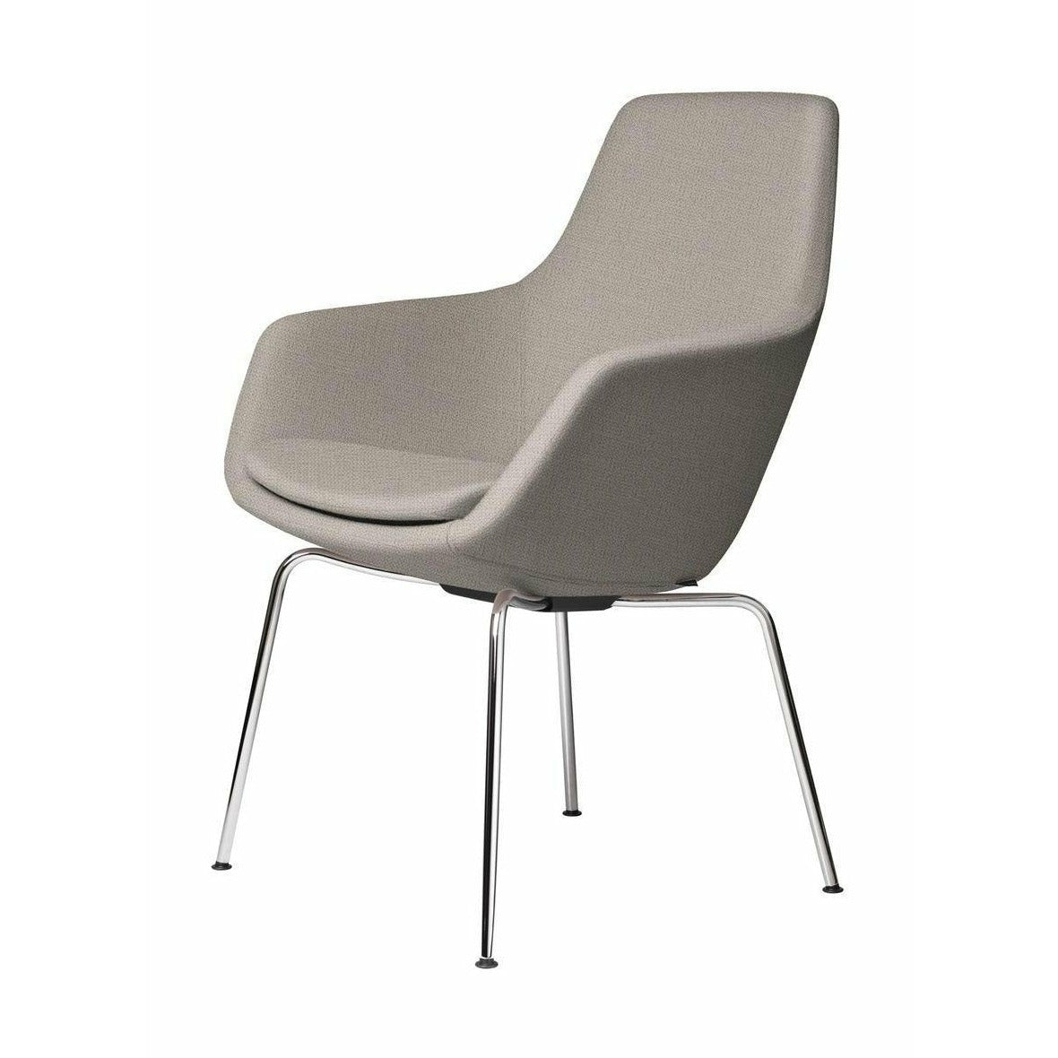 Fritz Hansen Little Giraffe Sillón Cromo Base Fabrica Christianshavn, Beige ligero