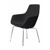 Fritz Hansen Kleine giraf fauteuil Chrome Base Fabric Christianshavn, warm grijs