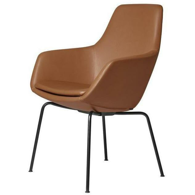 Fritz Hansen Little Giraffe lenestol Black Base Leather Grace, Walnut