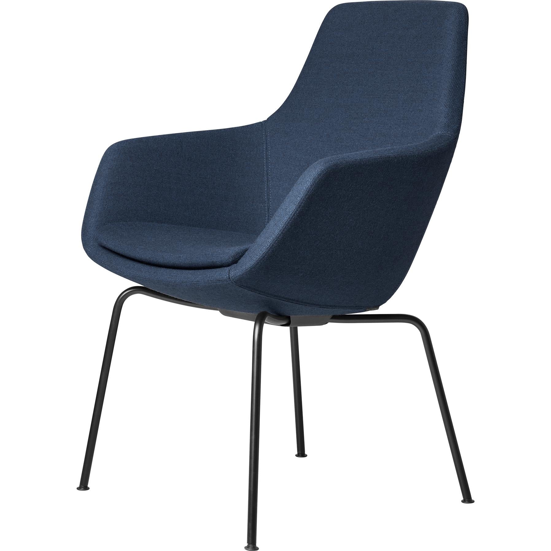 Fritz Hansen Kleine giraf fauteuil Black Base Fabric Capture, blauw