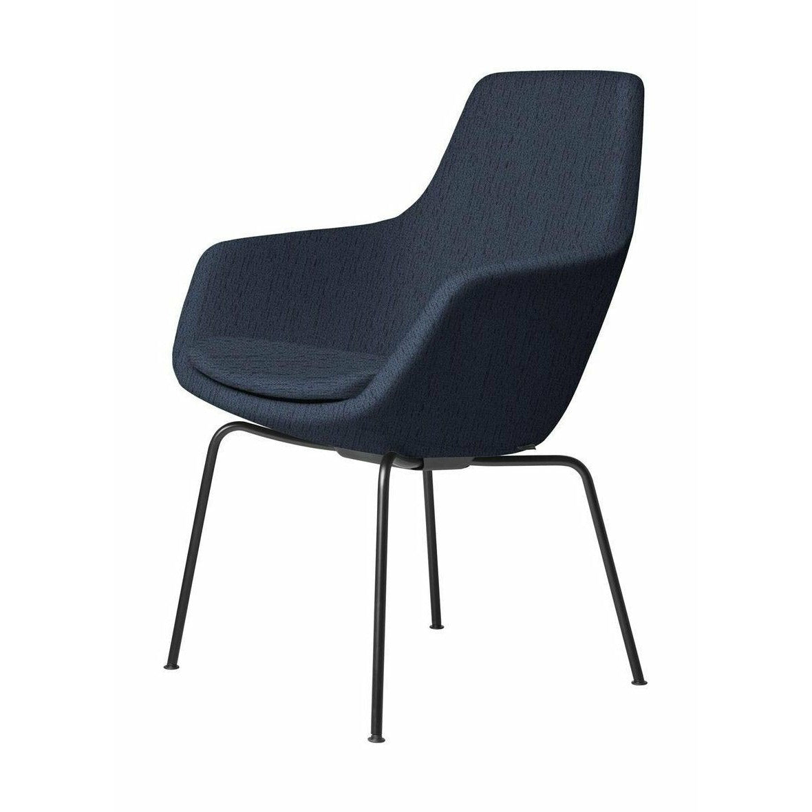 Fritz Hansen Kleine giraf fauteuil Black Base Fabric Christianshavn, blauw