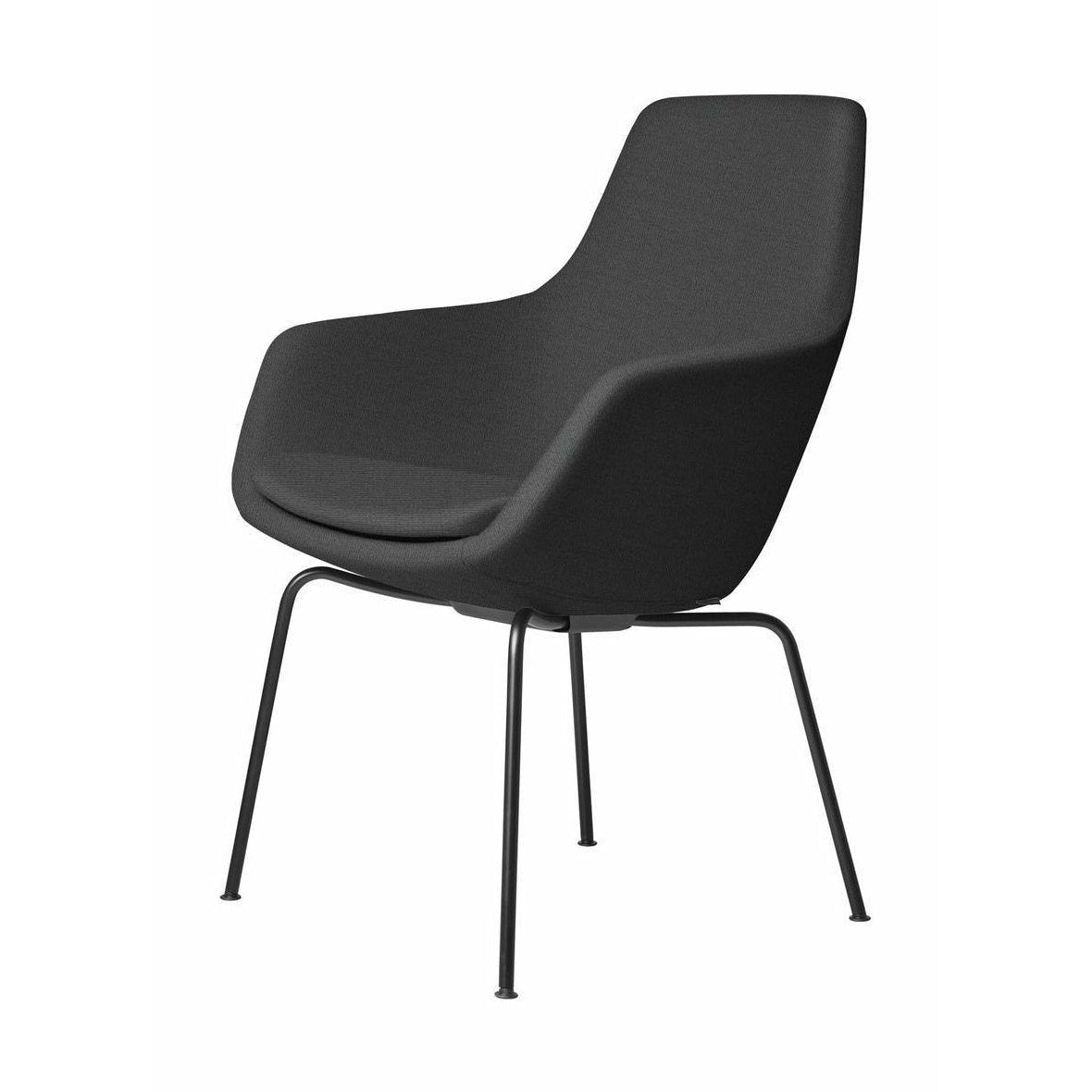 Fritz Hansen Kleine giraf fauteuil Black Base Fabric Christianshavn, Gray Uni