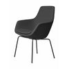 Fritz Hansen Petite girafe Armchair Black Base Fabric ChristianShavn, gris uni