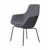 Fritz Hansen Kleine giraf fauteuil Black Base Fabric Christianshavn, oranje/blauw