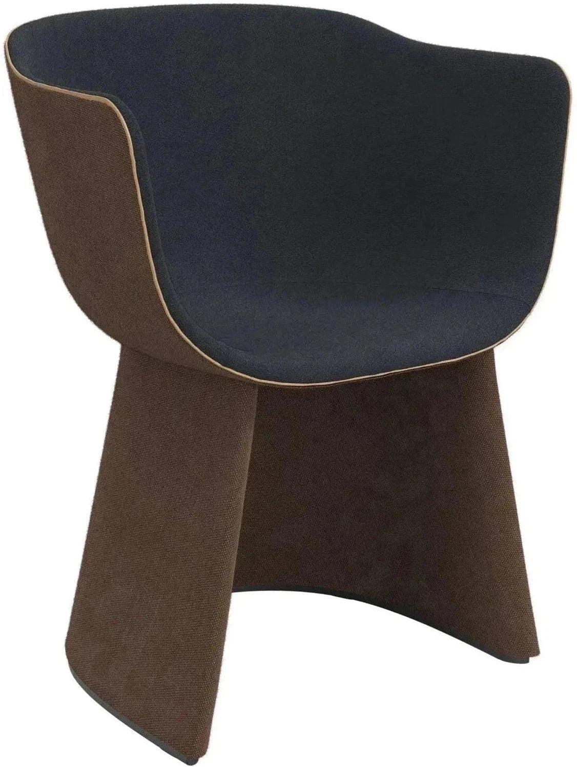 Fritz Hansen Monolit Cm221 Dining Chair, Anthracite/Chocolate