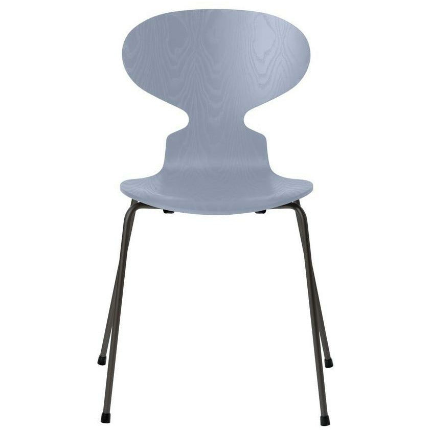 Fritz Hansen Ant Sedia Ciotola blu di lavanda cenere di cenere, base di grafite calda