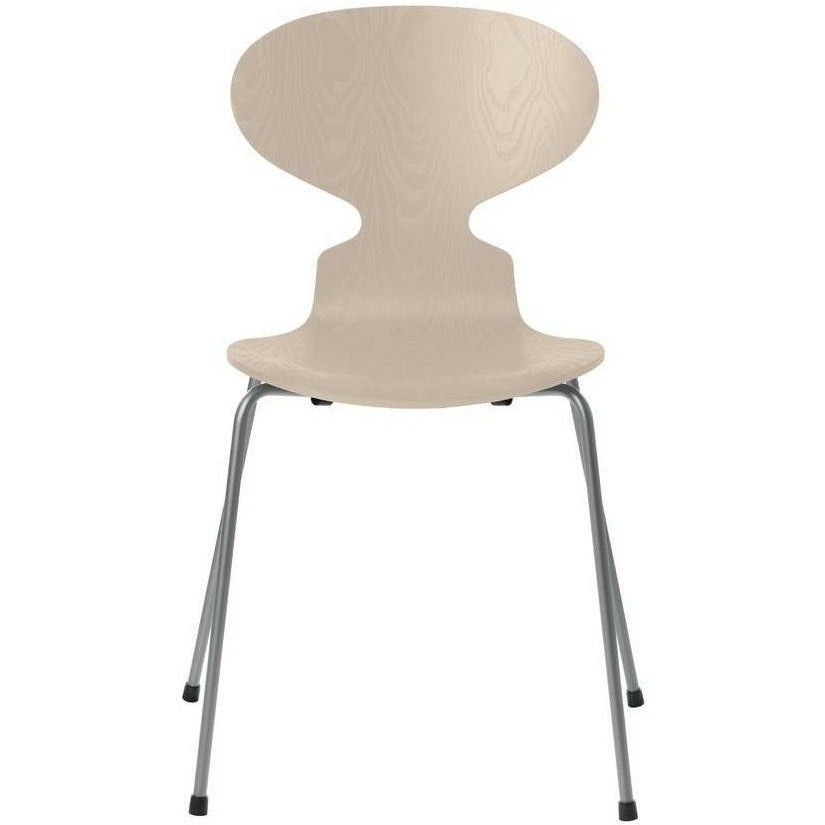 弗里茨·汉森蚂蚁椅染色灰米色碗，银灰色底座