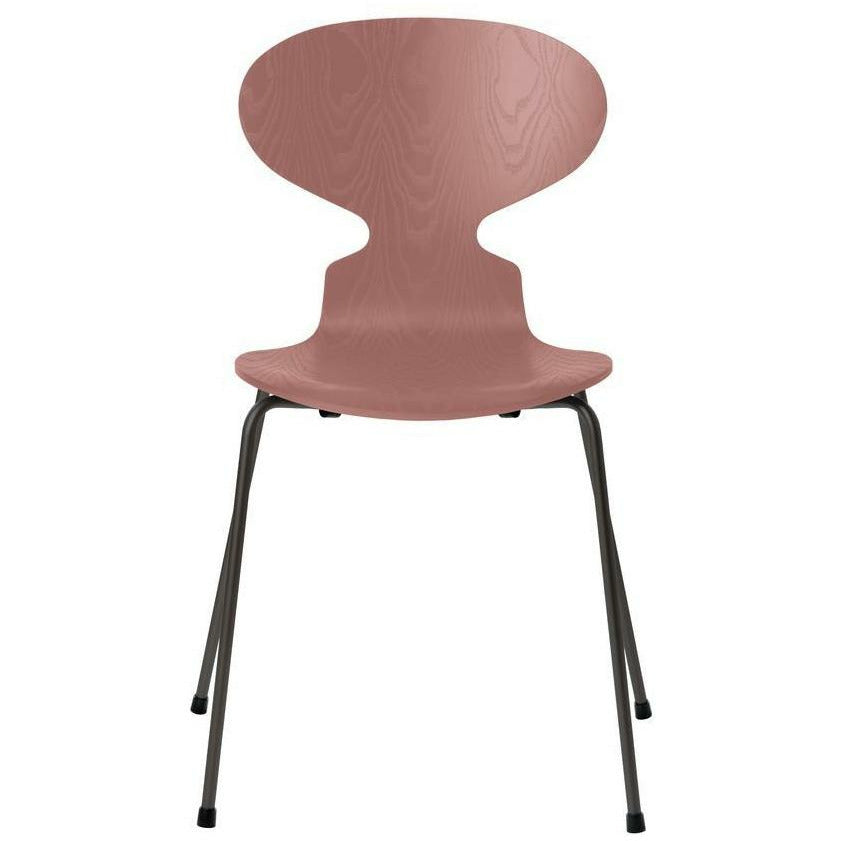 弗里茨·汉森蚂蚁椅染灰野玫瑰碗，温暖的石墨底座