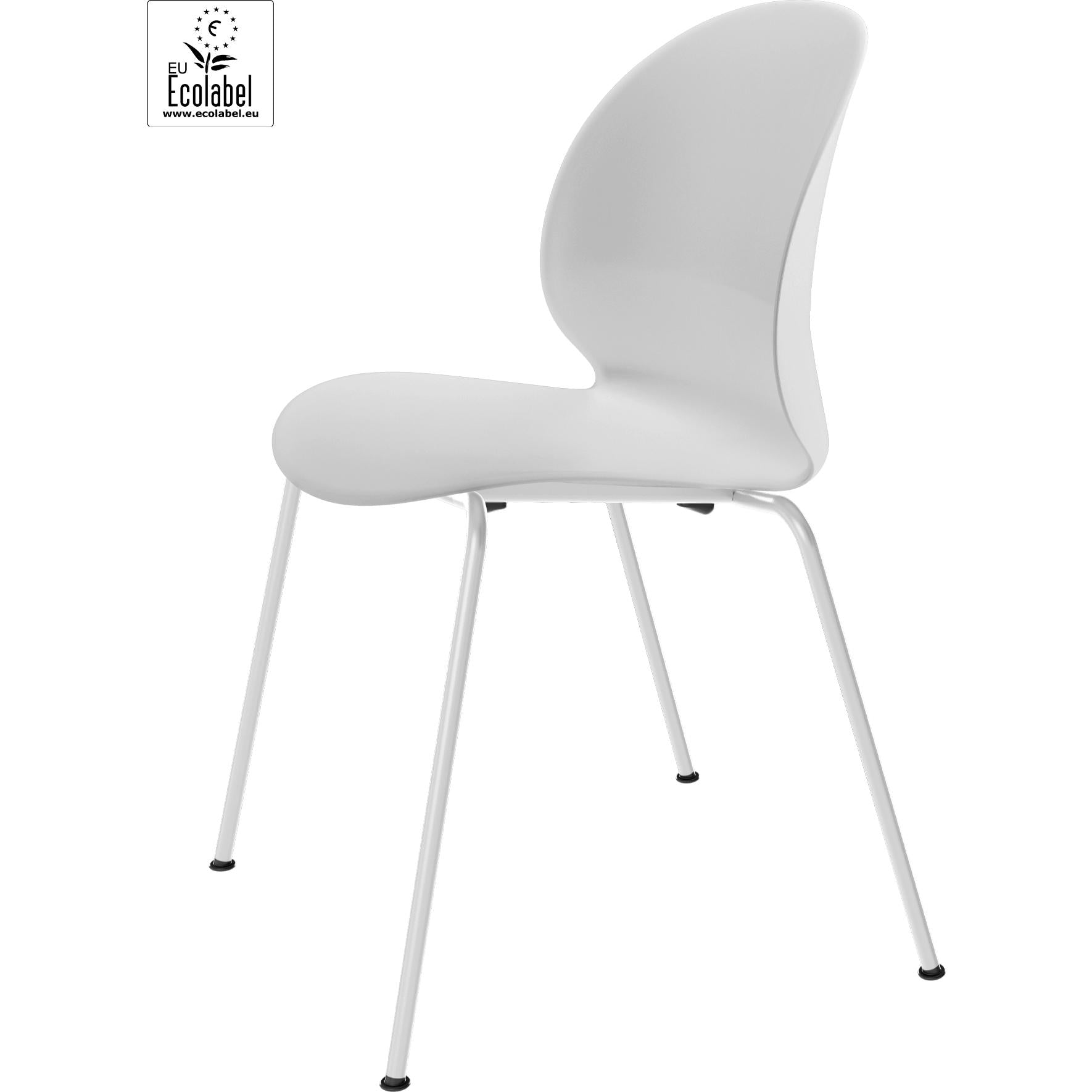 Fritz Hansen N02 Recycler la chaise monochrome 4 aux jambes, à l'abri du blanc