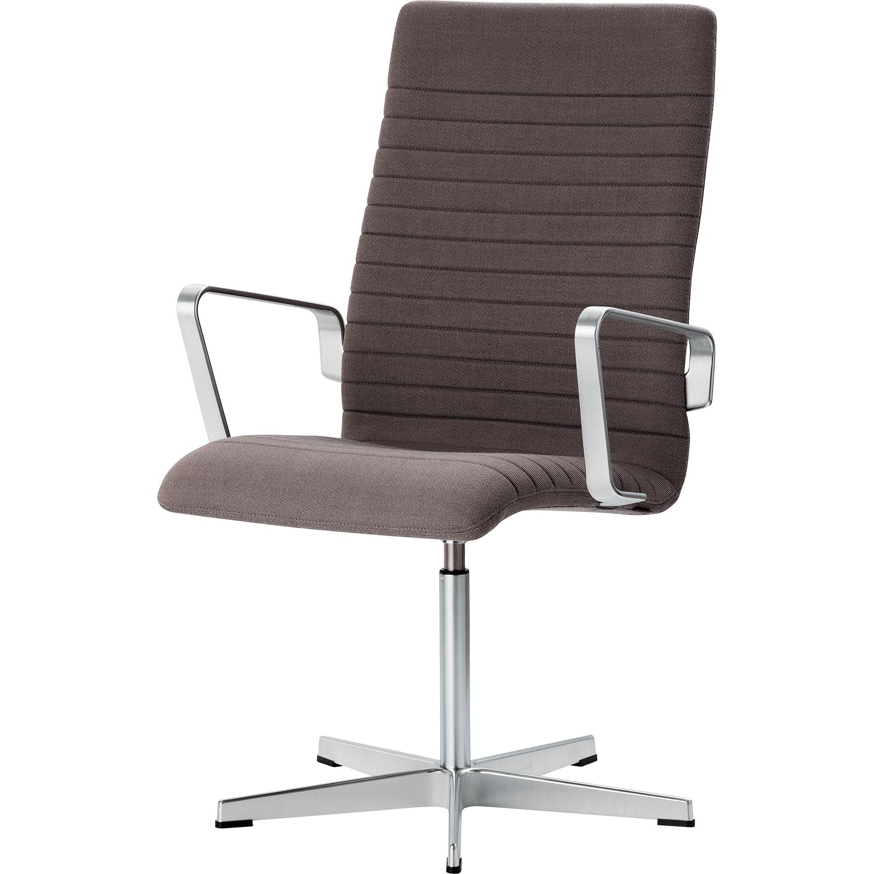 Fritz Hansen Oxford Premium Sessel mit mittlerer Rückenlehne aus Stoff, Rime Beige