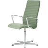 Fritz Hansen Oxford Premium Sessel mit mittlerer Rückenlehne aus Stoff, Rime Green