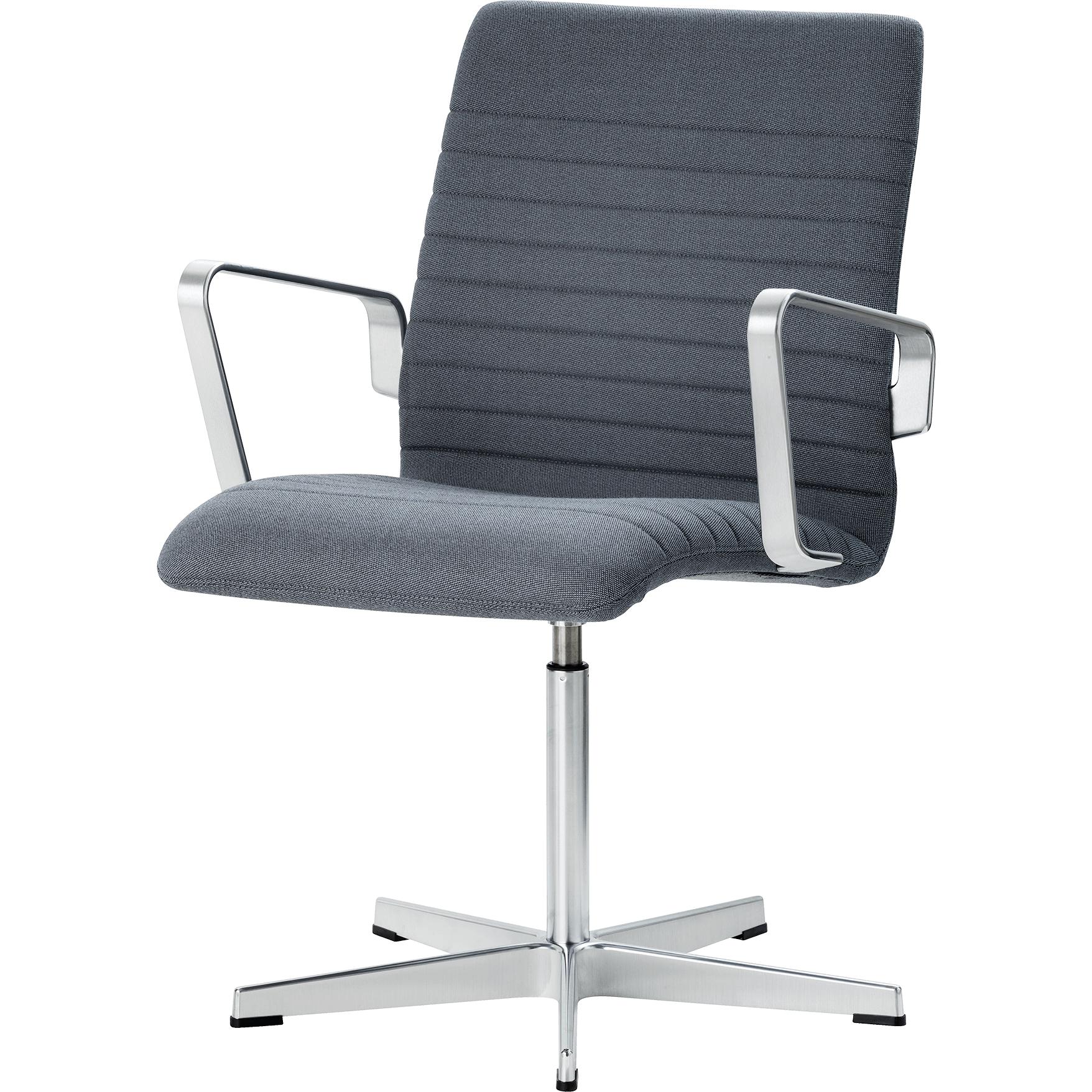 Fritz Hansen Oxford Tessuto di poltrona Premium Back backorst, blu rima/bianco