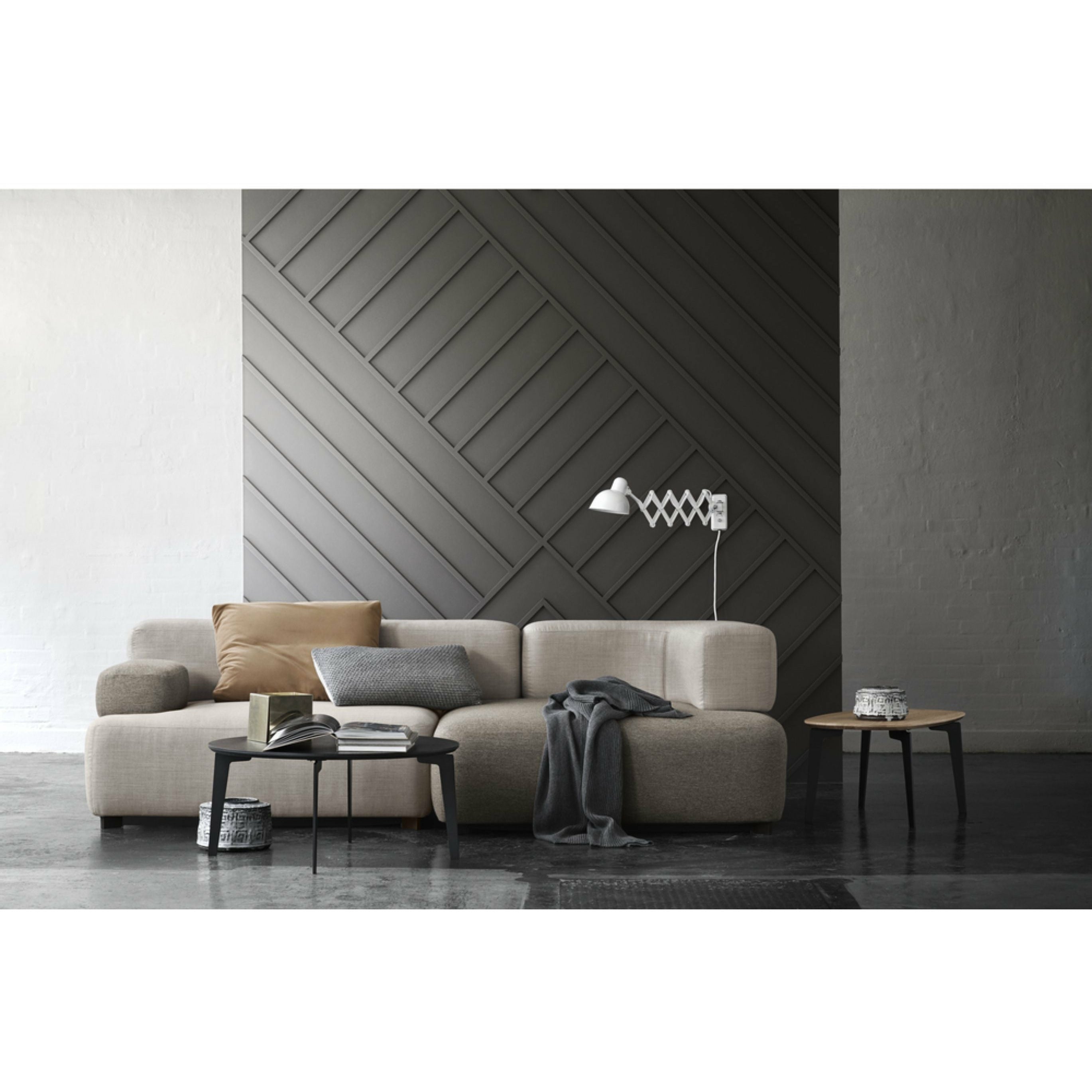 Fritz Hansen PL240 3 alfabeto 2 divano posteriore Christianshavn, Black Uni