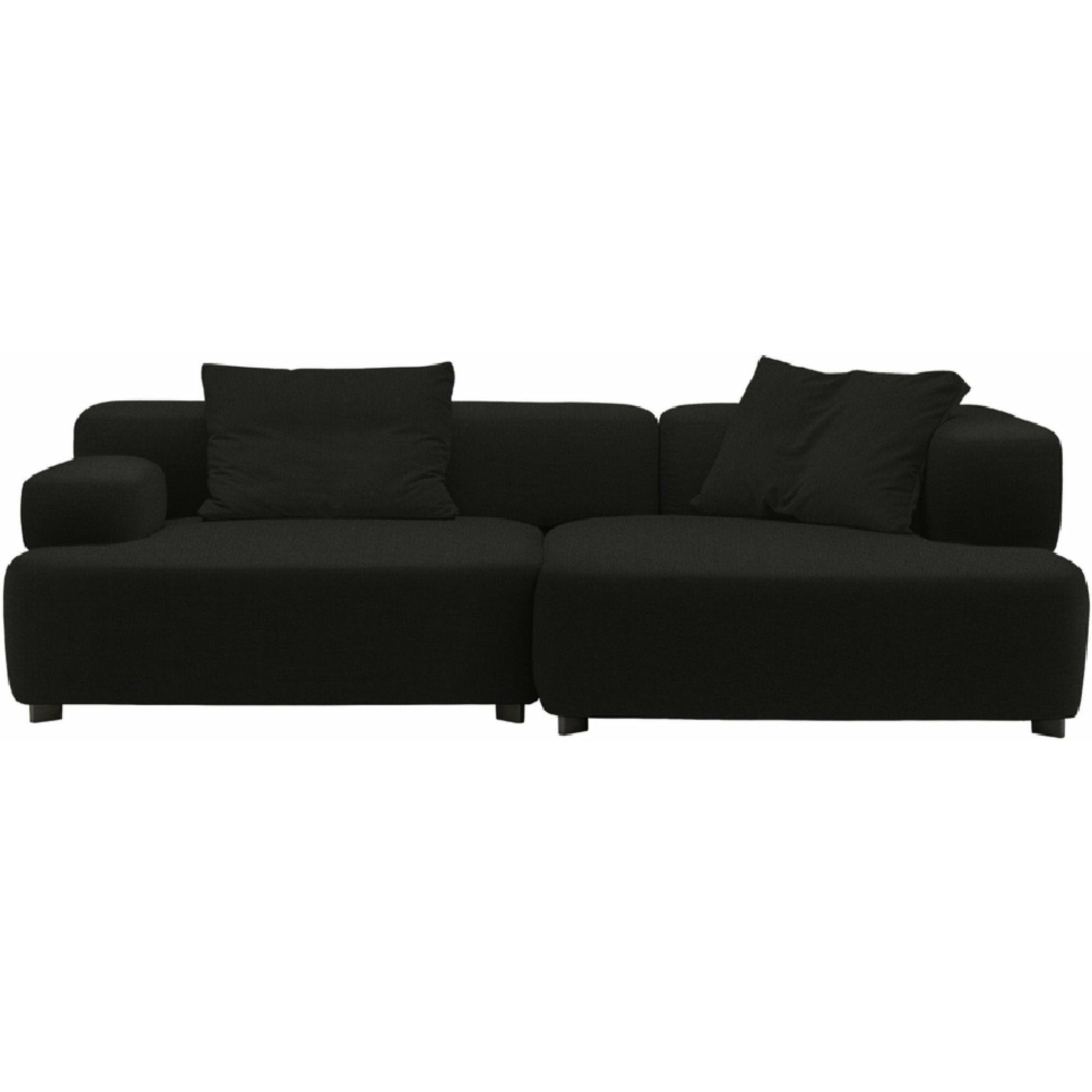 Fritz Hansen Pl240 3 Alphabet 2-Sitzer Sofa Christianshavn, Schwarz Uni