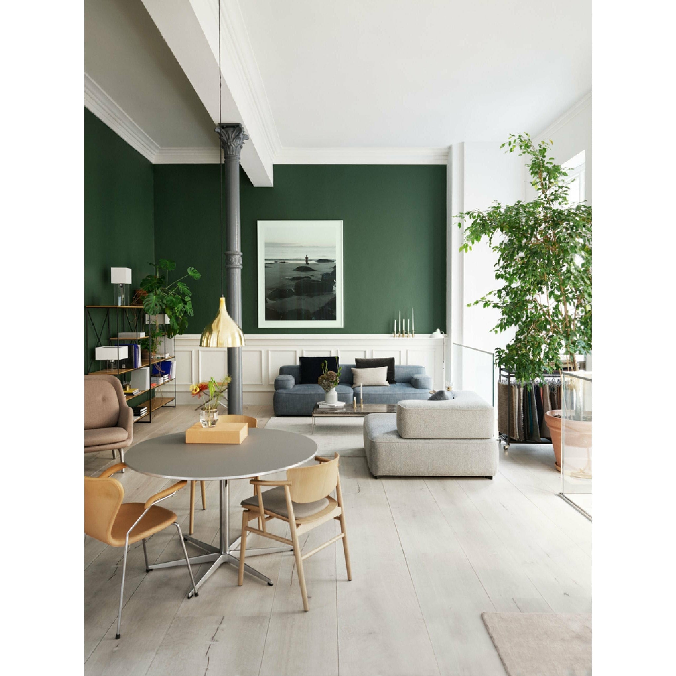 Fritz Hansen Pl240 3 Alphabet 2-Sitzer Sofa Christianshavn, Blau