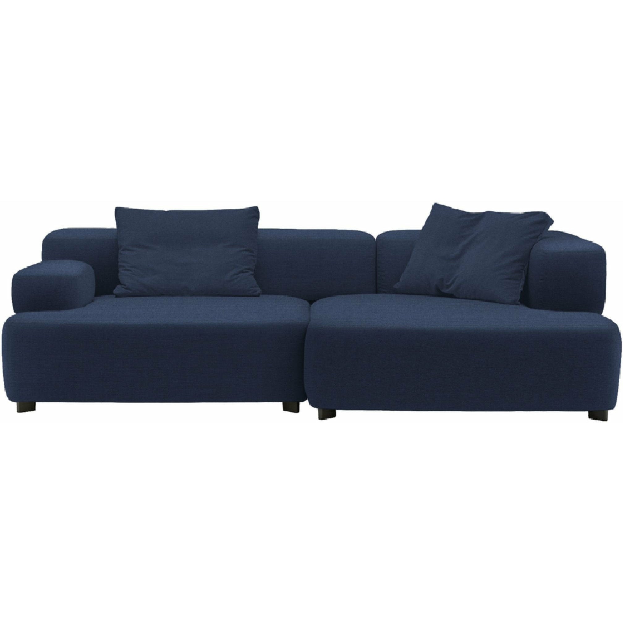 Fritz Hansen Pl240 3 Alphabet 2-Sitzer Sofa Christianshavn, Blau Uni