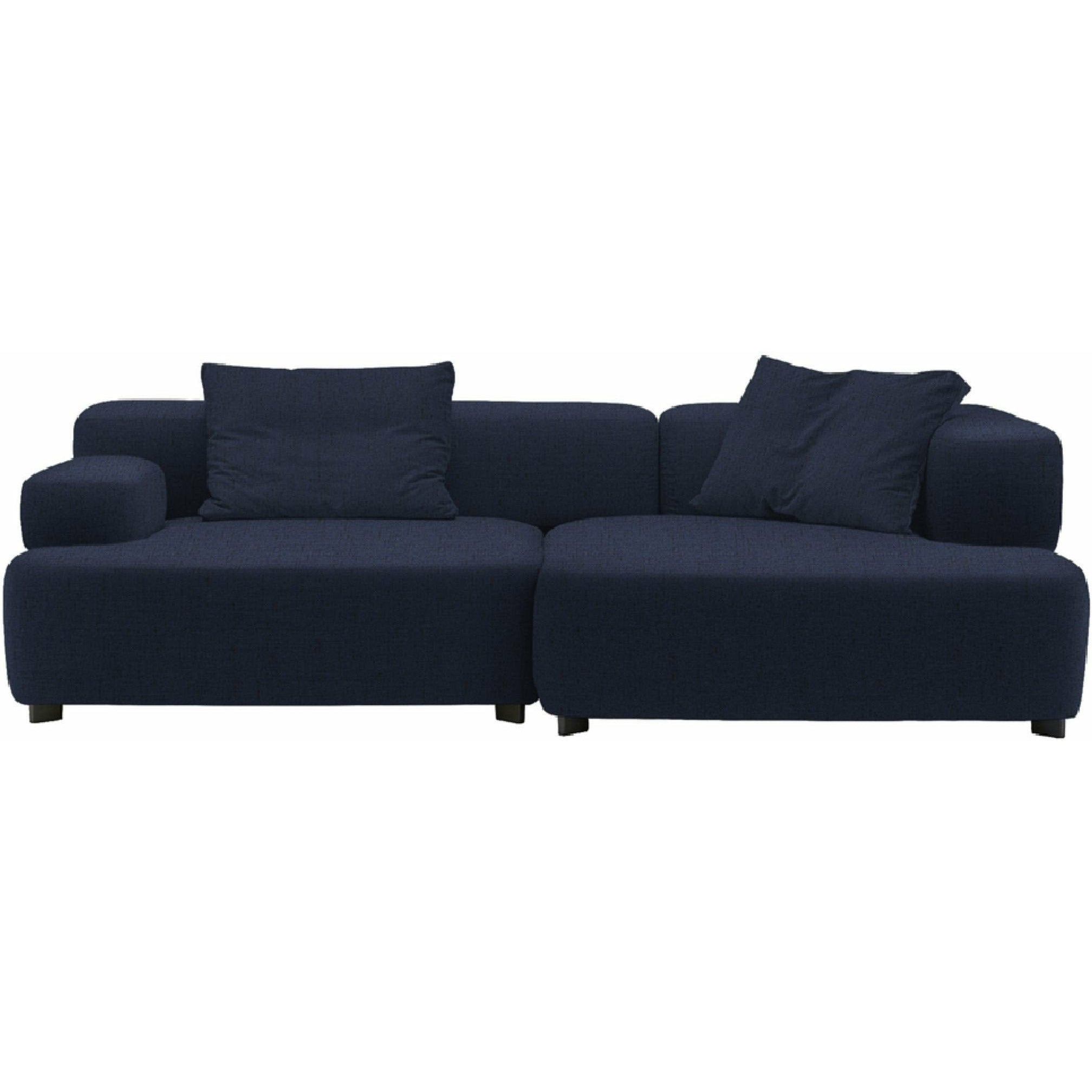 Fritz Hansen Pl240 3 Alphabet 2 Seater Sofa Christianshavn, Dark Blue