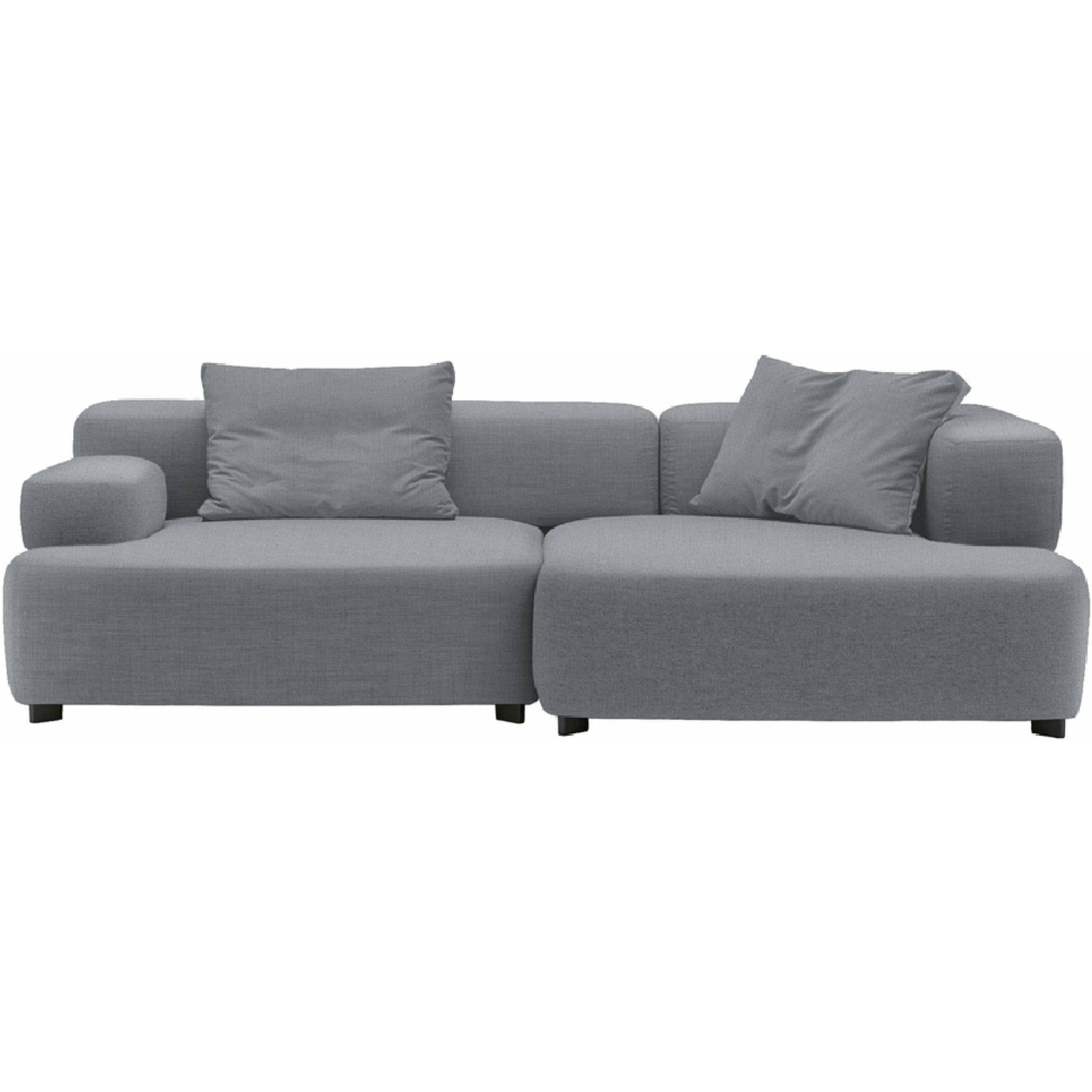 Fritz Hansen Pl240 3 Alphabet 2-Sitzer Sofa Christianshavn, Hellgrau Uni