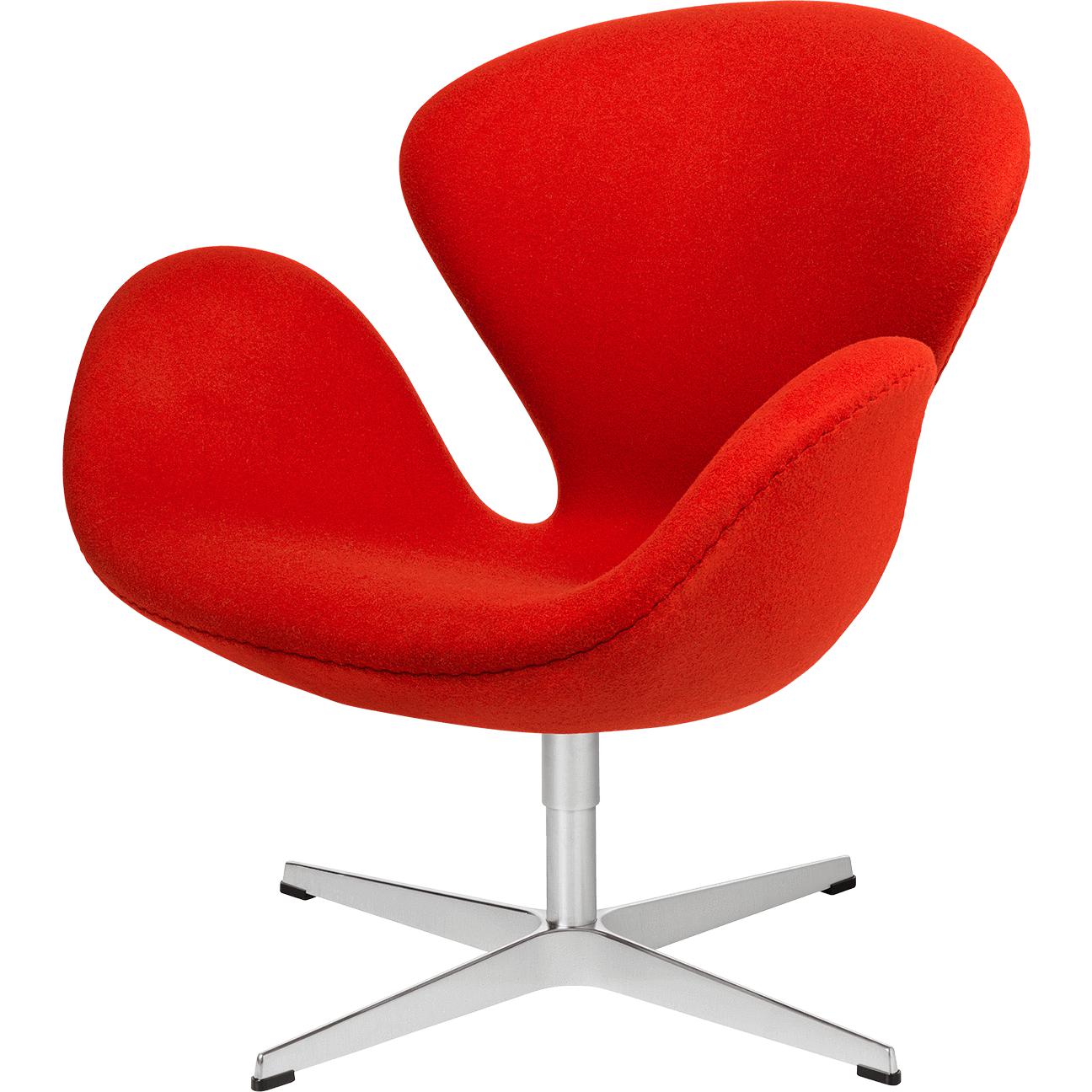 Fritz Hansen Swan Lounge stoel stof, Divina Red