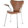 Fritz Hansen Serie 7 Sessel Leder, Nussbaum Grace