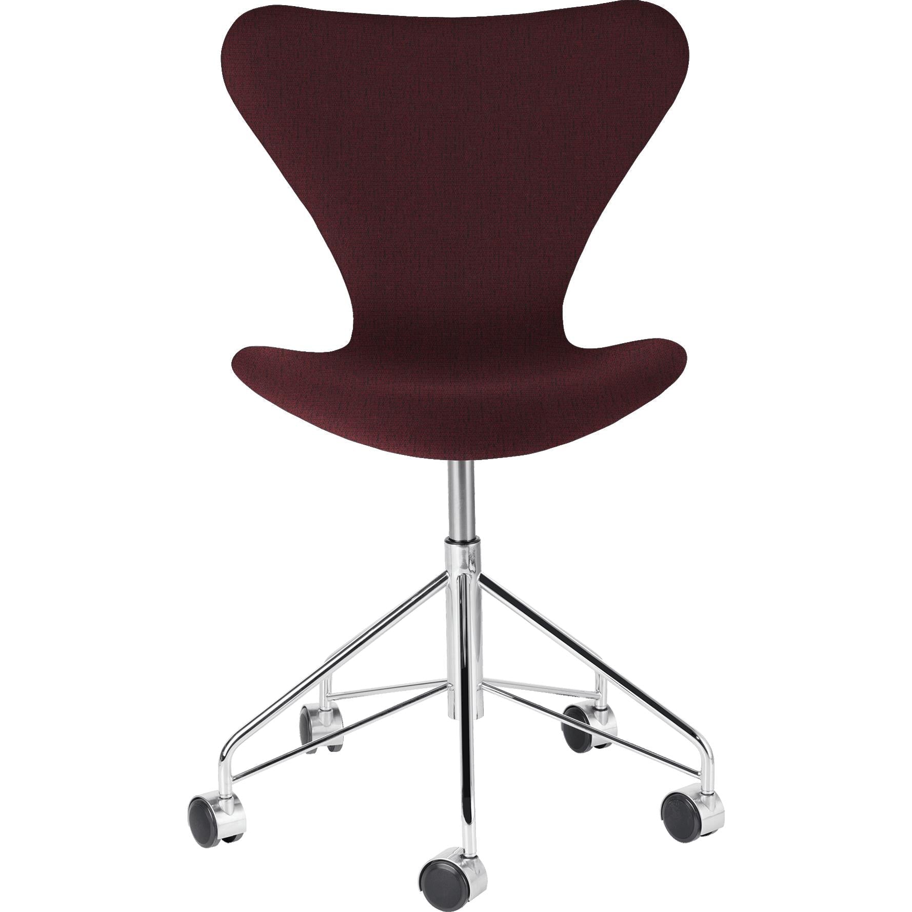 Fritz Hansen Series 7 Sedia girevole Fabric di rivestimento completo Christianshavn, Red Uni