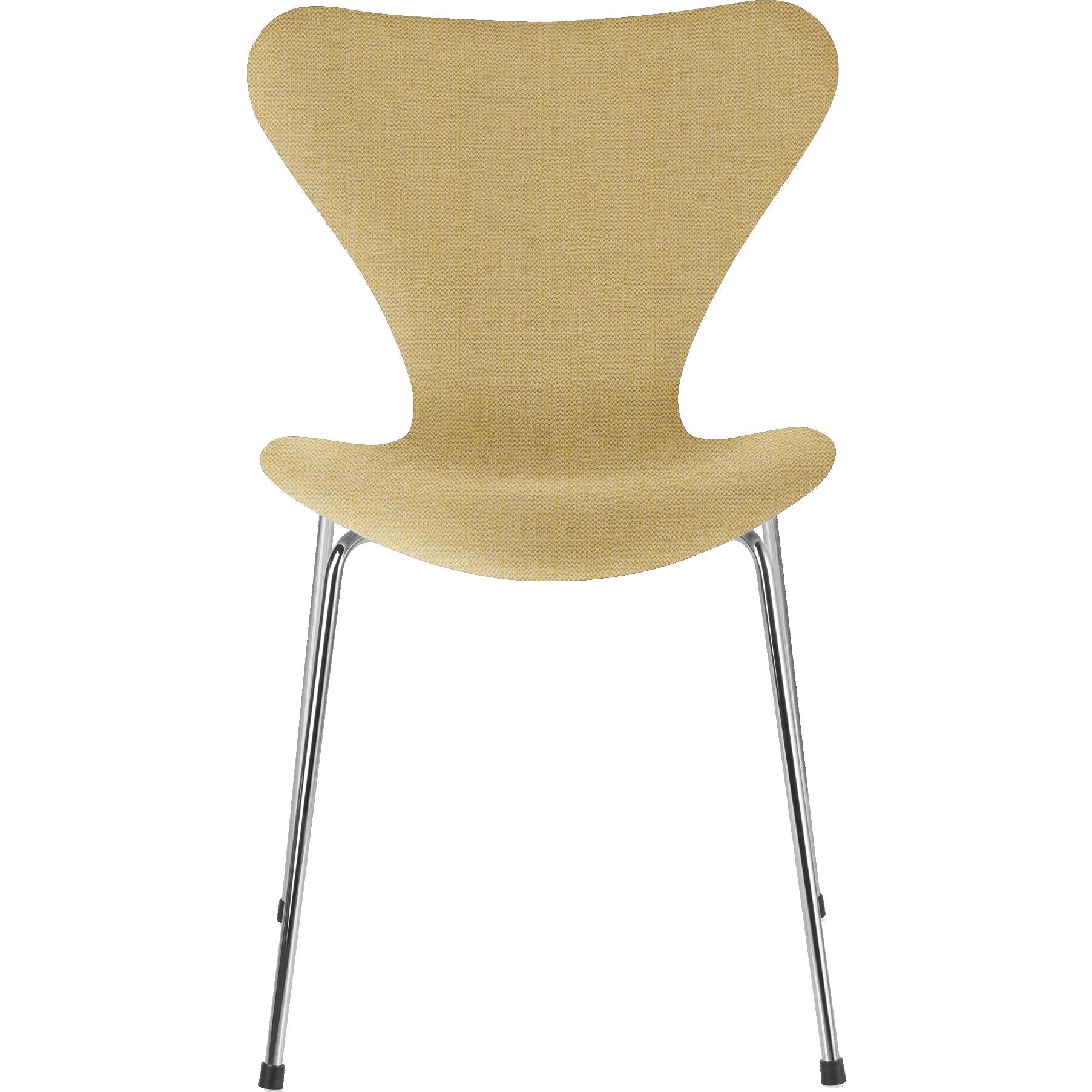 Fritz Hansen Series 7 sedia in tessuto pieno di tappezzeria Christianshavn, giallo