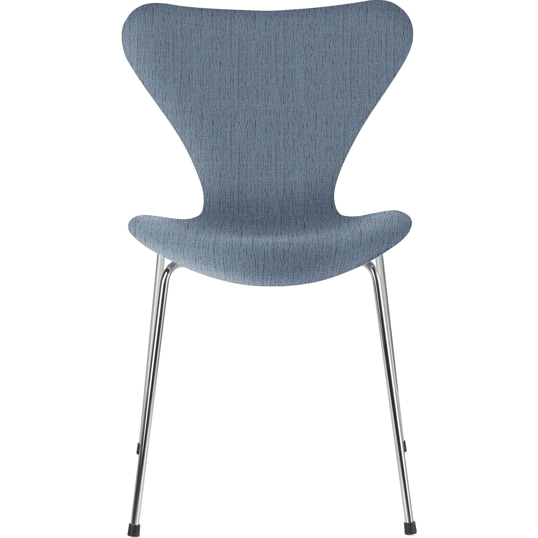 Fritz Hansen Series 7 Silla de tapicería completa Fabrica Christianshavn, azul claro