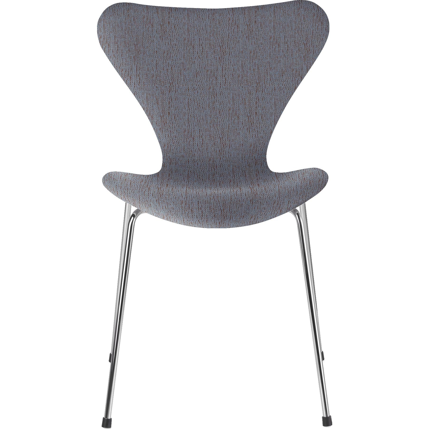 Fritz Hansen Series 7 sedia in tessuto completo per tappezzeria Christianshavn, arancione/blu