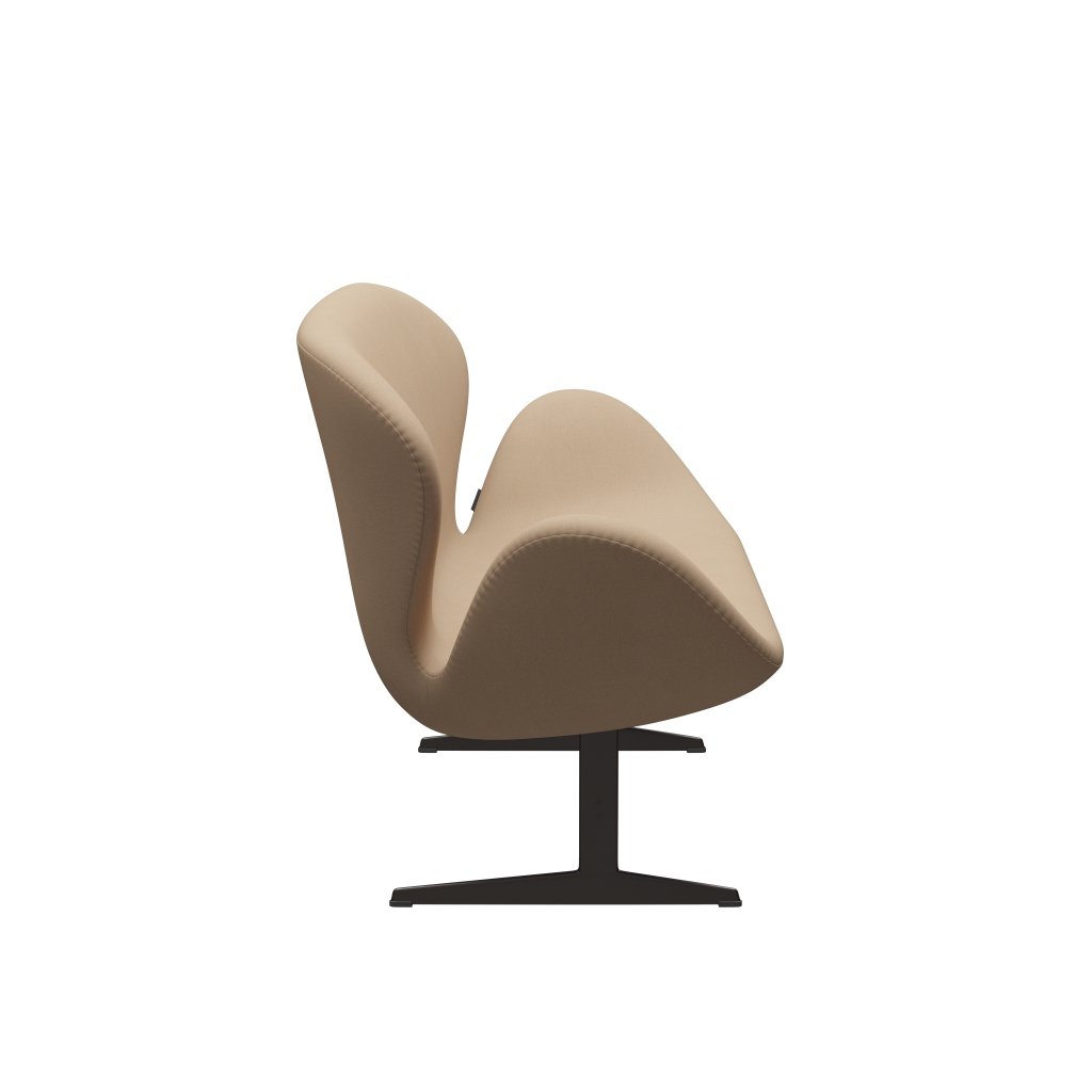 Fritz Hansen Canapé de cygne 2 places, bronze brun / confort beige (61003)