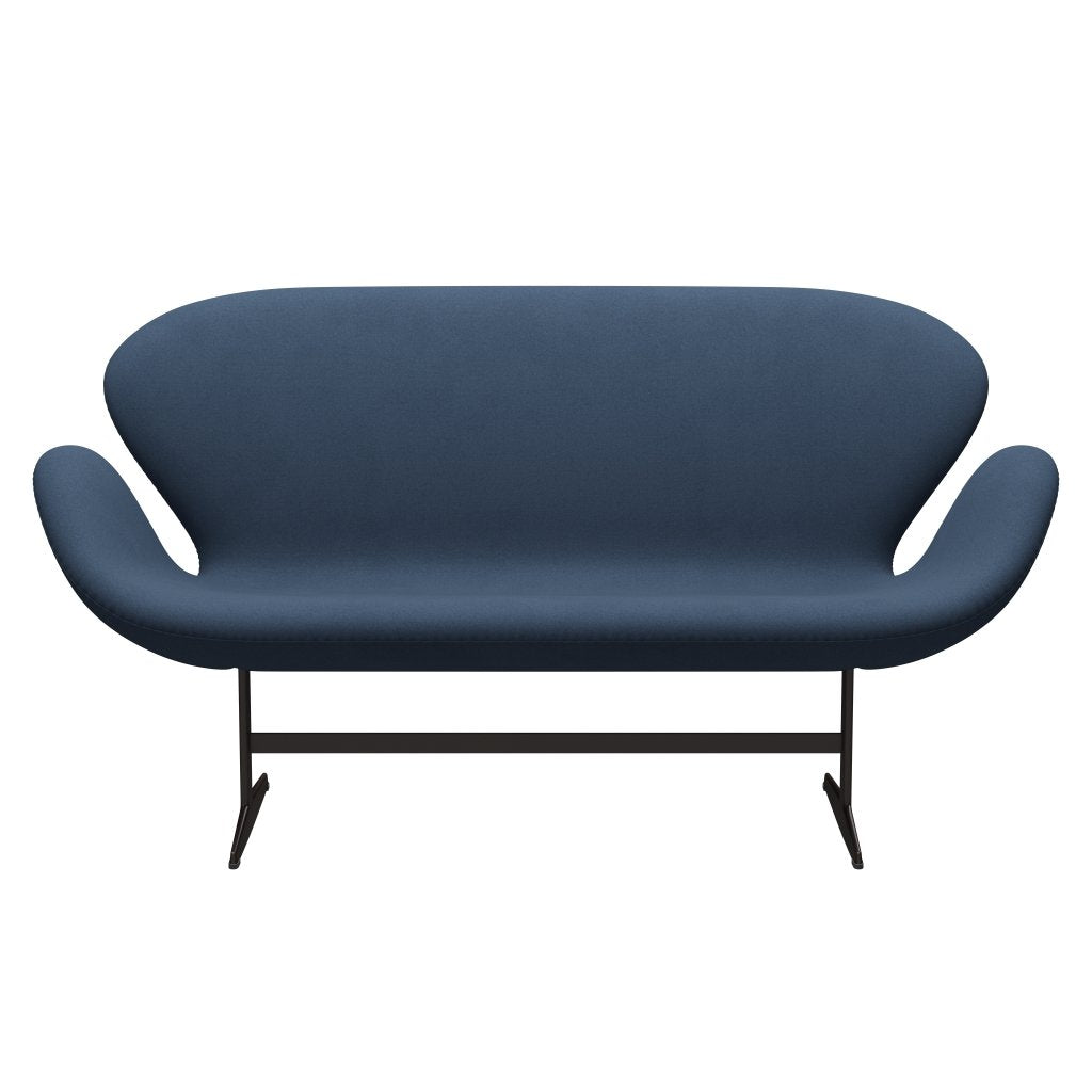 Fritz Hansen Swan Sofa 2 plazas, bronce marrón/comodidad de gris oscuro (09074)