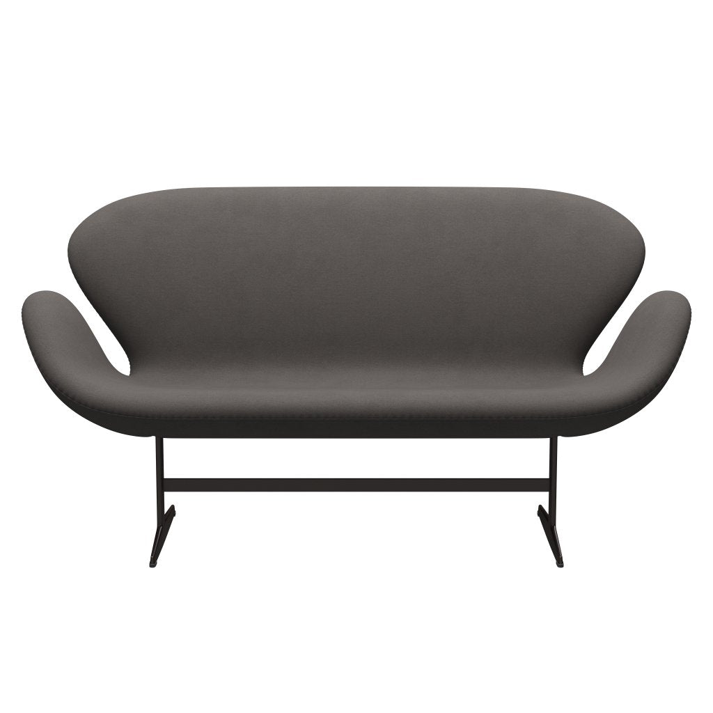 Fritz Hansen Swan Sofa 2 plazas, bronce marrón/comodidad de gris oscuro (60008)