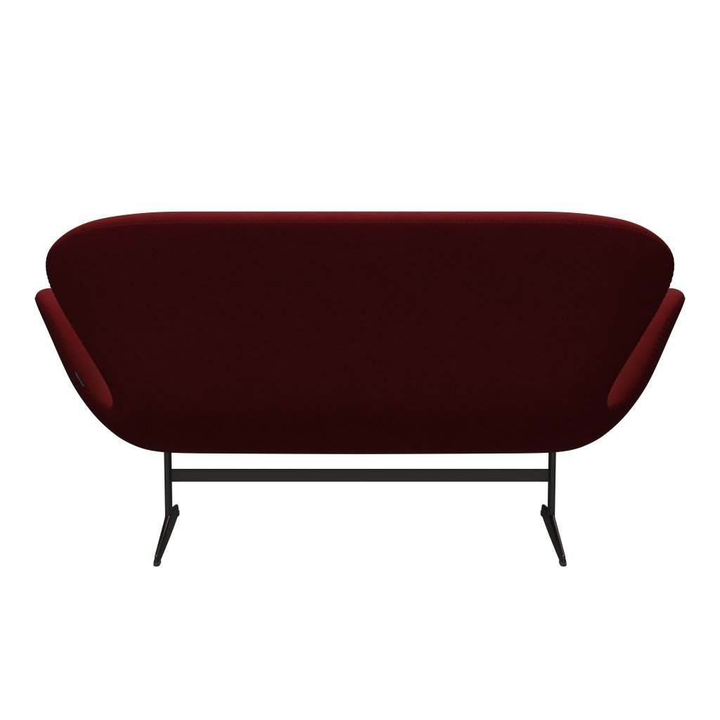 Fritz Hansen Swan Sofa 2 -sæder, brun bronze/komfort mørkerød (01153)