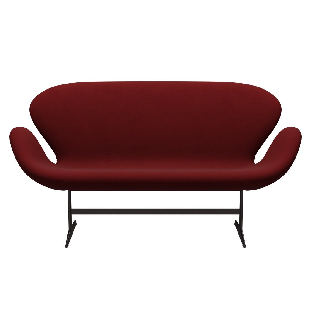 Fritz Hansen Swan Sofa 2 Seater, Brown Bronze/Comfort Dark Red (01153)
