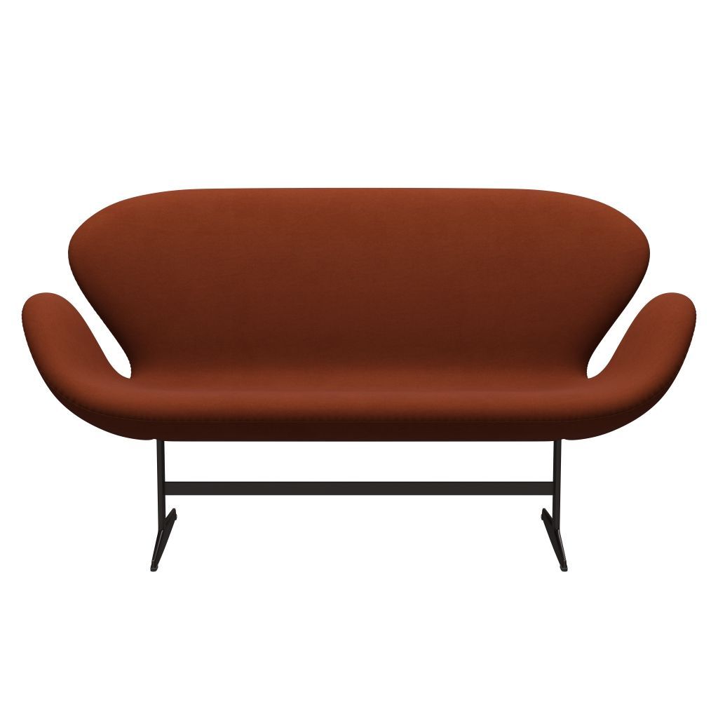 Fritz Hansen Swan divano 2 posti, bronzo marrone/comfort rosso scuro (61018)