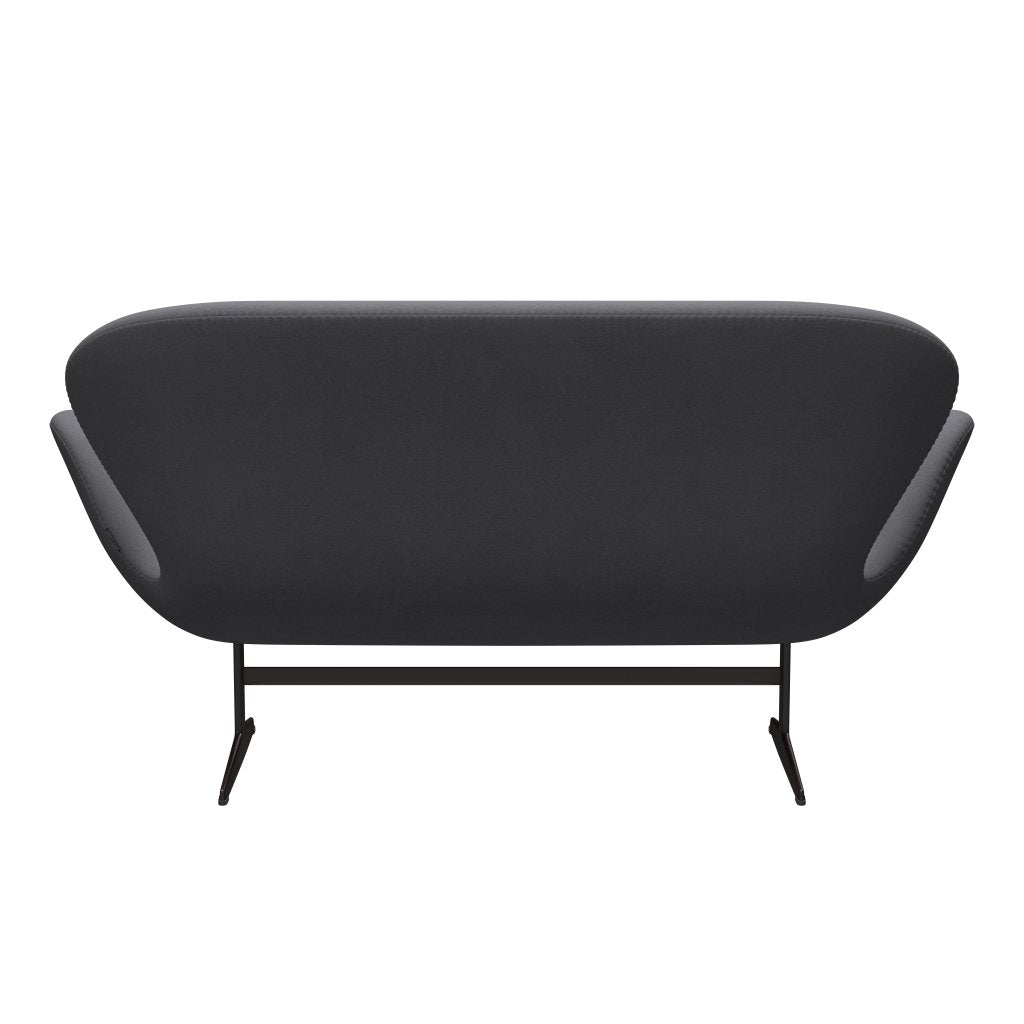 Fritz Hansen Swan Sofa 2-Sitzer, Braun Bronze/Komfort Grau (01012)